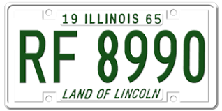 December 2014 expiration on illinois antique vehicle vanity plate seen in use at the north american mga owners. 1965 Illinois State License Plate Embossed With Your Custom Number Custom Personalized Vanity Auto Plates Licenseplates Tv