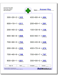 Place Value Addition Worksheets Integers Worksheet Negative Numbers Worksheet Negative Numbers
