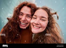 Twins selfie hi-res stock photography and images