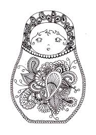 Russian Dolls 2 Image With Russia Christmas Coloring Pages Russian Doll Coloring Pages