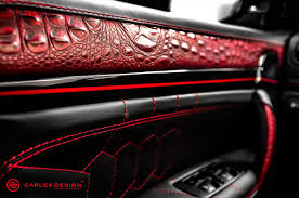 Porsche Cayenne Goes Reptilian With Red Crocodile Leather Interior Photo Gallery 5 Jpg 1600 1060