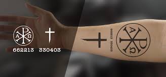 The alpha omega and chi rho are also christian symbols. The Symbolism In My Tattoo Randall J Greene Blog