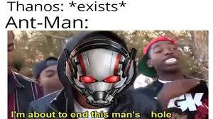 Ant Man Defeats Thanos By Crawling Up His Butt Funny Memes Youtube