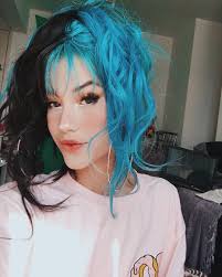 82 2k Likes 747 Comments Karyna Rangel Findkaryna On Instagram Notanymore Split Dyed Hair Aesthetic Hair Grunge Hair