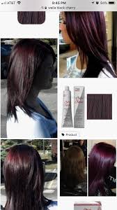Black cherry hair color blends violet, magenta, and burgundy highlights on dark hair. Wella Black Cherry Black Cherry Hair Black Cherry Hair Color Hair Beauty