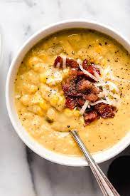Cheddar Corn Chowder With Bacon Stove Or Instant Pot Recipe Skinny Taste Recipes Delicious Soup Bacon Corn Chowder