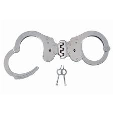 Vipertek heavy duty hinged handcuffs Handlershop Kh Security Broad Hinge Handcuffs Silver Double Lock Nickel Incl 2 Keys