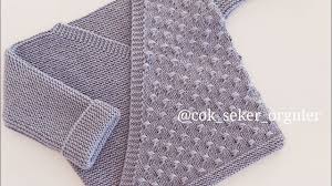 Kruvaze Kundak Modeli Bebek Hirkasi Yapimi Baby Cardigan Making Bebek Orgu Tig Isi Orguler