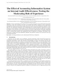 The audit profession in malaysia 2018. Pdf The Effect Of Accounting Information System On Internal Audit Effectiveness Testing The Moderating Role Of Experience