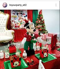 Mickey Minnie Christmas Theme Birthday Party Minnie Christmas Mickey Mouse Birthday Decorations Mickeys Christmas Party