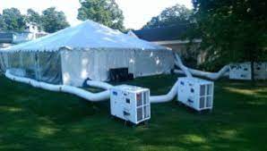If it is going to be around 100 degrees, and there will be a lot of people in the tent, then plan on 75 square feet per ton. Event Air Conditioning Priority Rental