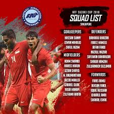 Runde gruppe d) mit torschützen, aufstellungen, wechseln, gelben und roten karten. Fandi Announces Singapore Squad For 2018 Aff Suzuki Cup Football Association Of Singapore