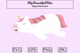 Download Unicorn Tired Clipart Graphic By Mybeautifulfiles Creative Fabrica SVG Cut Files