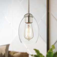 Make sure kitchen ceiling light fixtures provide enough light for easy chopping and slicing. Satin Nickel Mini Pendant Light With Oblong Shade At Destination Lighting In 2021 Mini Pendant Lights Glass Pendant Light Pendant Light