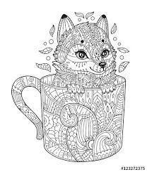 Use our special 'click to print' button to send only the image to your printer. Zentangle Fox Coloring Pages Novocom Top
