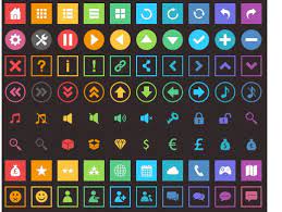6000 Flat Buttons Icons Pack 2d Icons Unity Asset Store Icon Pack Game Icon Design Flat Design Icons