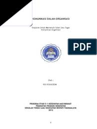 Saluran komunikasi formal dan informal materi tersendiri. Makalah Komunikasi Organisasi Pdf