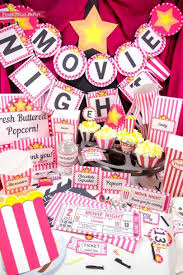 The packages include all the major decorations you'll need, and. Movie Night Party Printable Pack Pink Press Print Party