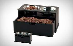 Fido appreciates when his food tastes fresh, so make sure you find dog food storage containers that seal to keep out dirt and unwanted critters. Dynasty Double Diner Raised Pet Feeder With Storage Drawer Pet Shopping Blog For Modern Pet Owners Coolpetpro Dog Food Bowls Dog Food Recipes Dog Food Area