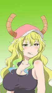 Download Lucoa Mischievous Tongue Green Phone Wallpaper | Wallpapers.com