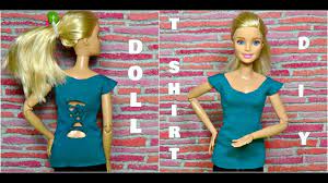 Diy Doll T Shirt How To Make Barbie T Shirt Diy Clothes For Barbie Diy Clothes Barbie Dolls Diy T Shirt Diy