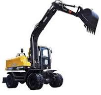 JG120S 10 Ton Digger Machine Wheel Excavator With Bucket ...