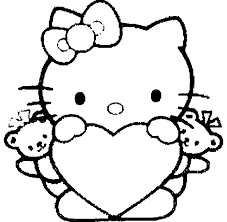 Her room is in the hello kitty, theme. Hello Kitty Is Great And Love Coloring Page Hello Kitty Coloring Pages Kidsdrawing Free Coloring Pages Online Buku Mewarnai Cara Menggambar Sketsa