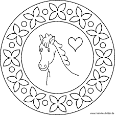 Pferde Und Ponys Gratis Mandalas Als Ausmalbilder Für