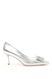 Roger Vivier Roger Vivier Flower Buckle 65 Pumps Argento