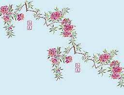 Chinese Azalea Flower Stencil Henny Donovan Motif Flower Stencil Azalea Flower Chinese Flowers