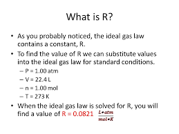 I did the sum again using a slightly different value quoted at a different. Unit 4 Section A19 20 In Which You Will Learn About Ideal Gas Law Ppt Download