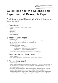 So, how do you come up with one? Science Project Research Paper Outline