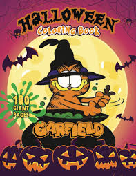 Make a coloring book with garfield halloween for one click. Garfield Halloween Coloring Book Perfect Gift For Halloween With Giant Pages And Exclusive Illustrations Season Spooky 9798698111825 Amazon Com Books