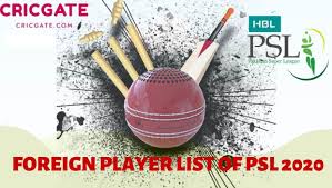 Psl 5 Foreign Players Psl 2020 Draft Psl Psl Schedule Players
