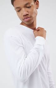 White Rhys Long Sleeve Regular Fit T-Shirt