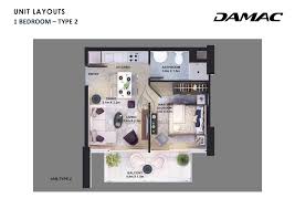 The best of both worlds! Golf Vita 2 Bedroom Apartment Type 1 Floor Plan