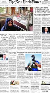 To new york times front page dated 1917 / pile of newspaper stories; The New York Times International Edition In Print For Friday May 15 2020 The New York Times