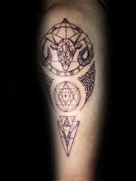 The black and white aries sleeve. Aries Tattoos