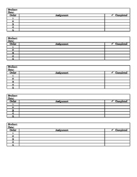 daily assignment chart