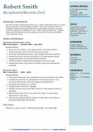 Records Clerk Resume Samples Qwikresume