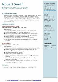 Records Clerk Resume Samples Qwikresume