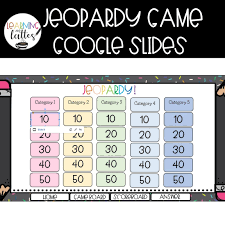 How to make your own jeopardy game on google slides. Editable Jeopardy Game Google Slides Jeopardy Game Jeopardy Game Template Game Template