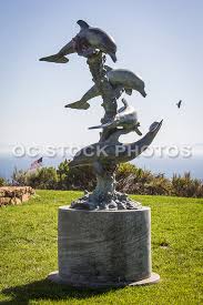 Marilyn Ryan Sunset Point Park Dolphin Sculpture in Rancho Palos Verde  California