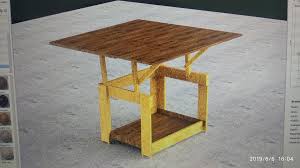 The coffee table has an extending top that lifts up to provide a footing raised work surface. Lift Top Coffee Table 3d Cad Model Library Grabcad