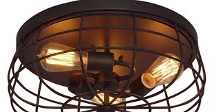Sea gull lighting drop lens led 14 watt white integrated led flush mount / bathroom vanity lighting can be much more than just a few fancy lightbulbs and fixtures for your restroom. Neo Industrial Rubbed Bronze Three Light Flush Mount Fixture Ceiling Lamp Home Br Home Depot Light Fixture Ceiling Lamp Farmhouse Kitchen Light Fixtures