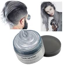 To keep the yellow tones out of your silver hair for as long as possible, use a purple shampoo that is also color correcting. Amazon Com Hair Coloring Wax Disposable Instant Matte Hairstyle Mud Cream Hair Pomades For Kids Men Women To Cosplay Nightclub Masquerade Transformation Ash Grey Beauty