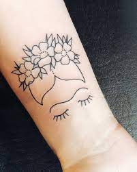 List rules tattoos with a minimalistic design only. Minimalistic Tattoo Of Frida Kahlo Minimalisttattoos Feminist Tattoo Minimalist Tattoo Pattern Tattoo