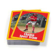 For smaller sets, we have our team hand collate the cards into sets and insert them into the trading card packaging. Custom Sports Cards For Your Team