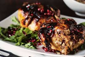 Mix the apples, cranberries, rosemary, garlic it was delishous! Christmas Dinner Glazed Cornish Hens With Pomegranate Rice Stuffing