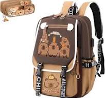 PGSLPH Zaino Capybara, Zaino Capibara Carino e di Grande Capacità per la  Scuola, Zaino Casual per Bambini, Ragazze e Ragazzi, Zaino Scolastico per  ...